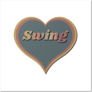 Swing heart Posters and Art